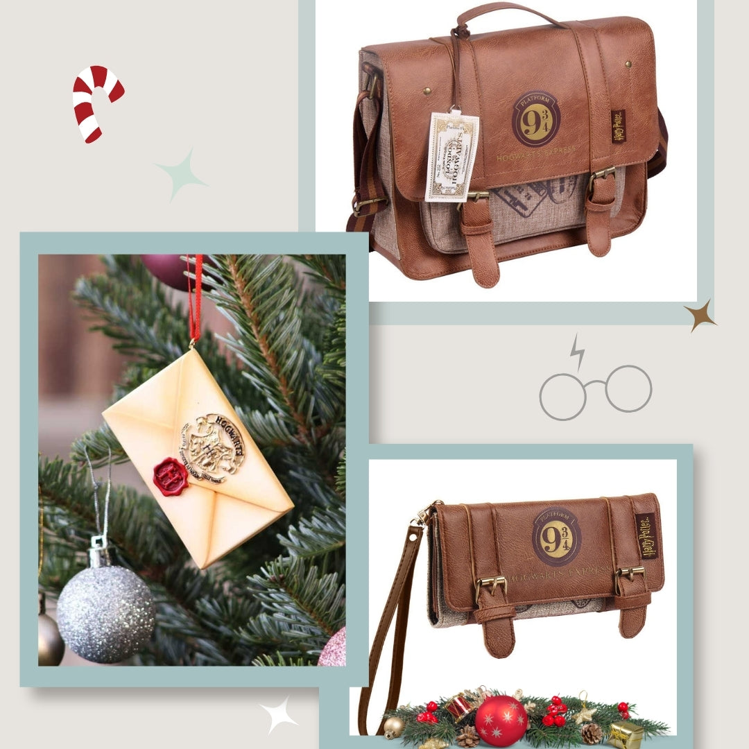 Pachet cadou Harry Potter - Hogwarts Express (geanta, portofel, ornament de brad Scrisoare)