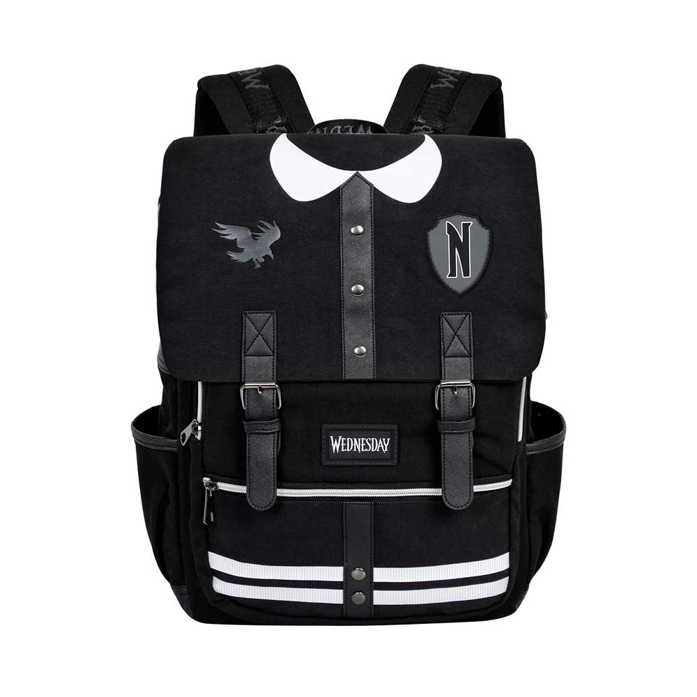 Ghiozdan Wednesday Uniforma Nevermore logo
