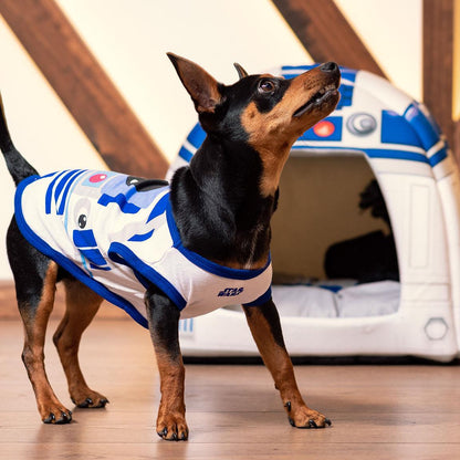 Tricoul R2-D2 purtat de câine, vedere laterală