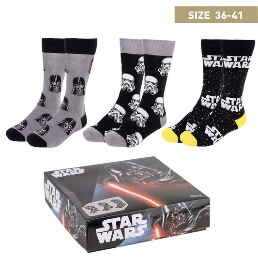 Set 3 perechi sosete Star Wars 36 - 41