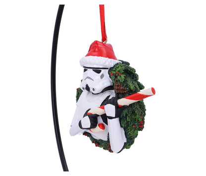 Ornamentul Stormtrooper Candy Gun și panglica de agățare, prezentate separat