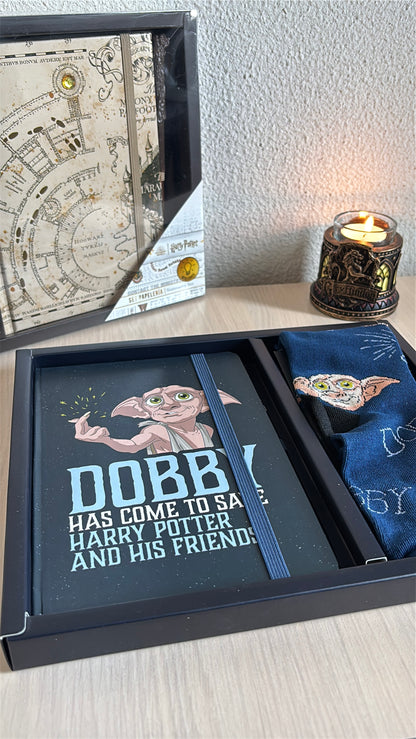 Șosetele Dobby, vedere frontală și din spate