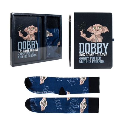 Caietul, șosetele și pixul Dobby, componente prezentate separat