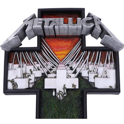 Detaliu frontal al decorațiunii Metallica