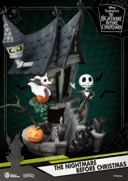 Detaliu frontal cu Jack, Zero și dovlecii figurinei Haunted House