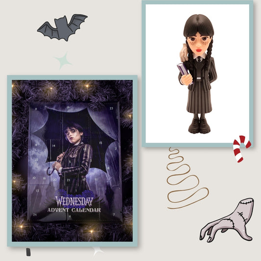 Pachet cadou Wednesday Nevermore (calendar advent si figurina)