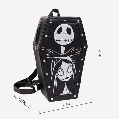 Dimensiunile rucsacului sicriu Jack și Sally, prezentare grafică