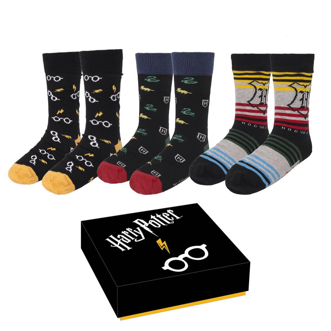 Set Cadou 3 Perechi Sosete Harry Potter - 35-41