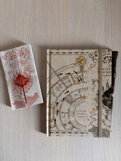 Set birotica Harry Potter Marauder's Map (caiet cu lumini LED, pix si harta)