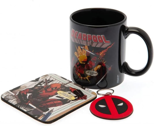 Set cadou Deadpool - Merc with a mouth (cana breloc coaster)