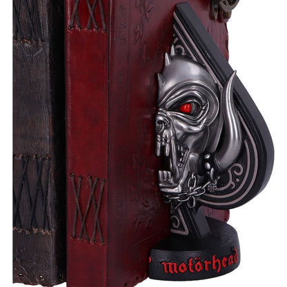 Suport Motörhead sprijinind cărți, vedere laterală